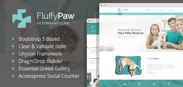 FluffyPaw – WordPress Theme for Veterinary Clinic & Pet Care Center