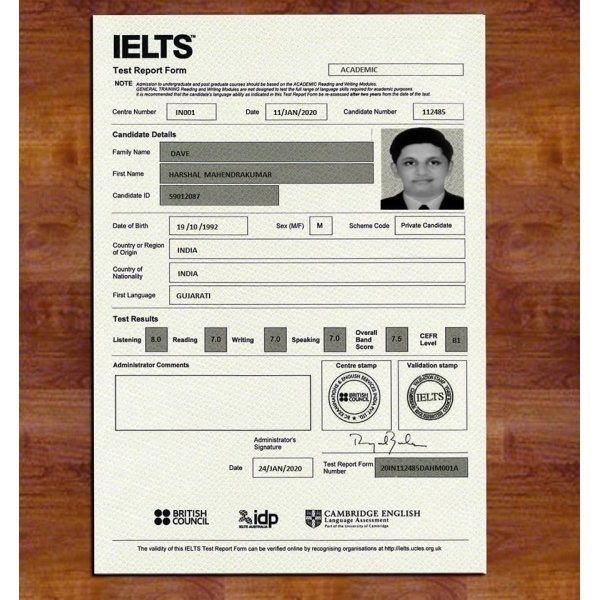 IELTS Certificate